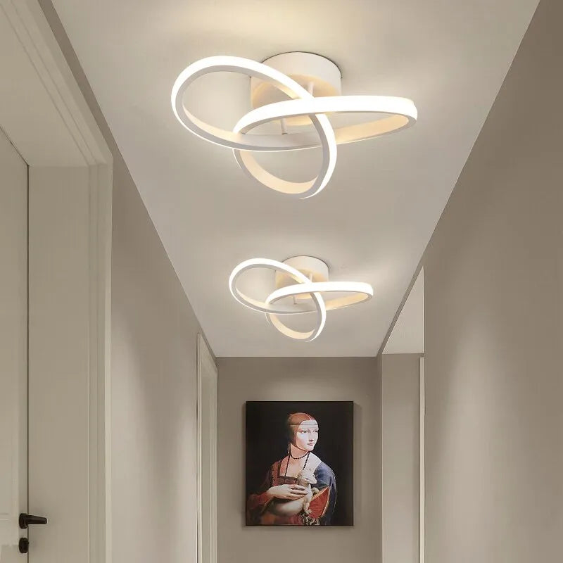 Luminária de Teto LED com Design Entrelaçado Moderno