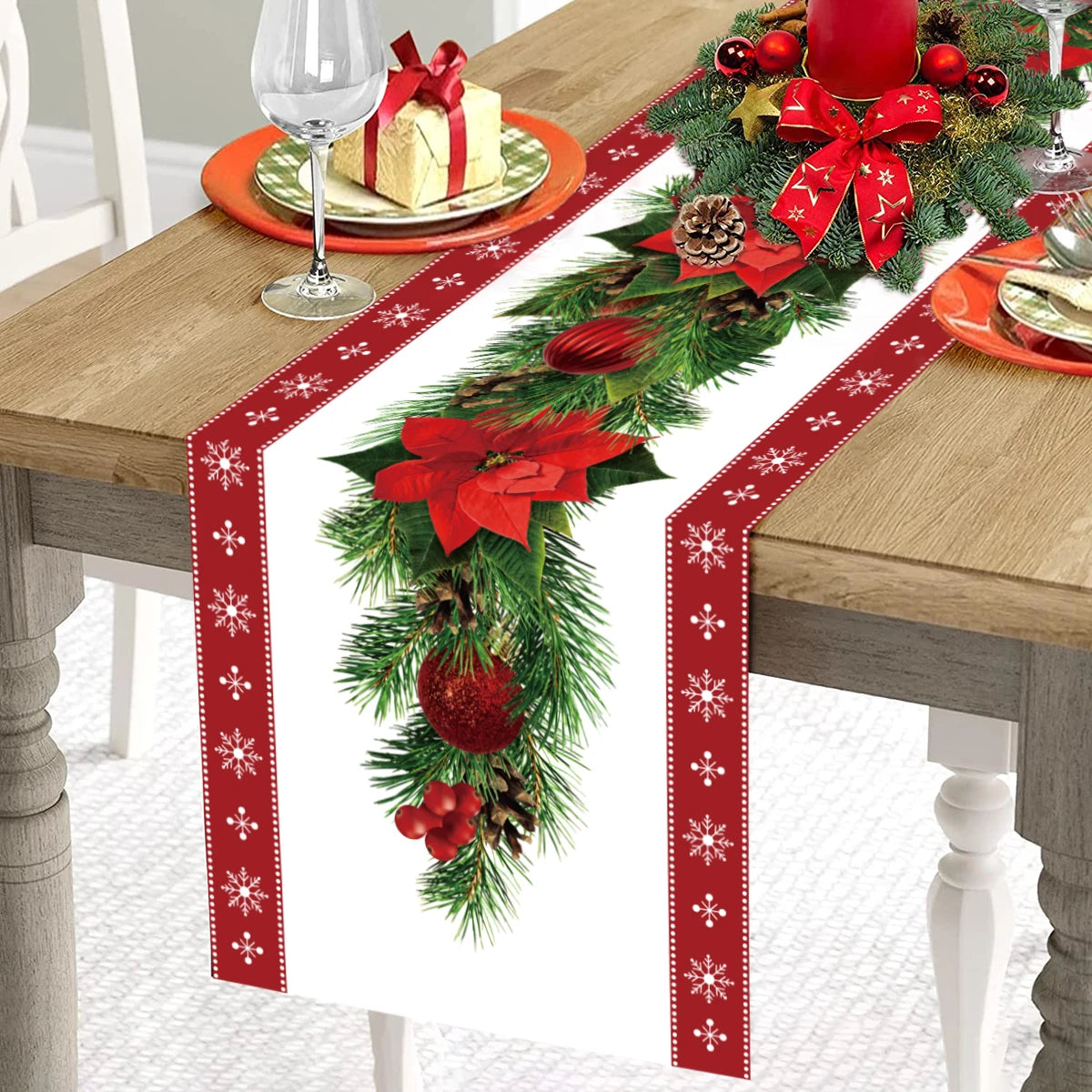 Caminho de Mesa Natalino Exclusivo - Decore Sua Mesa com Elegância e Magia de Natal