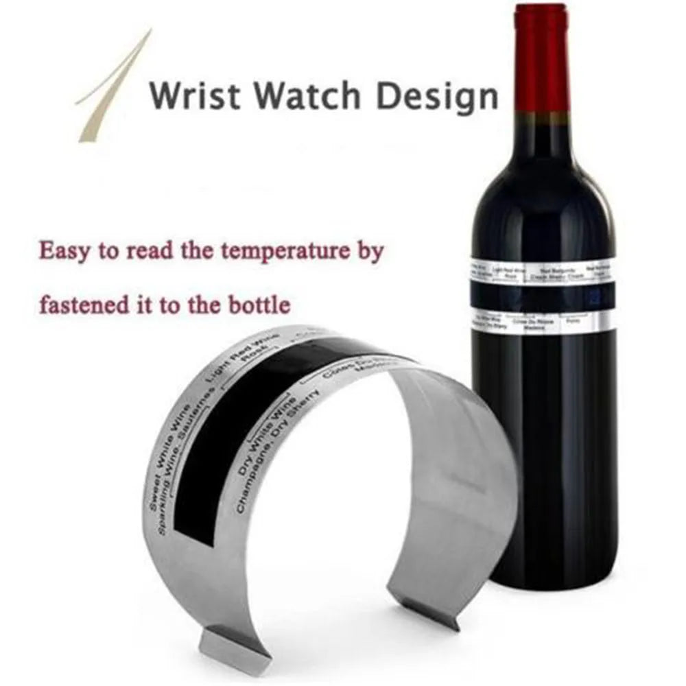 Monitor de Temperatura Elegante para Garrafas de Vinho